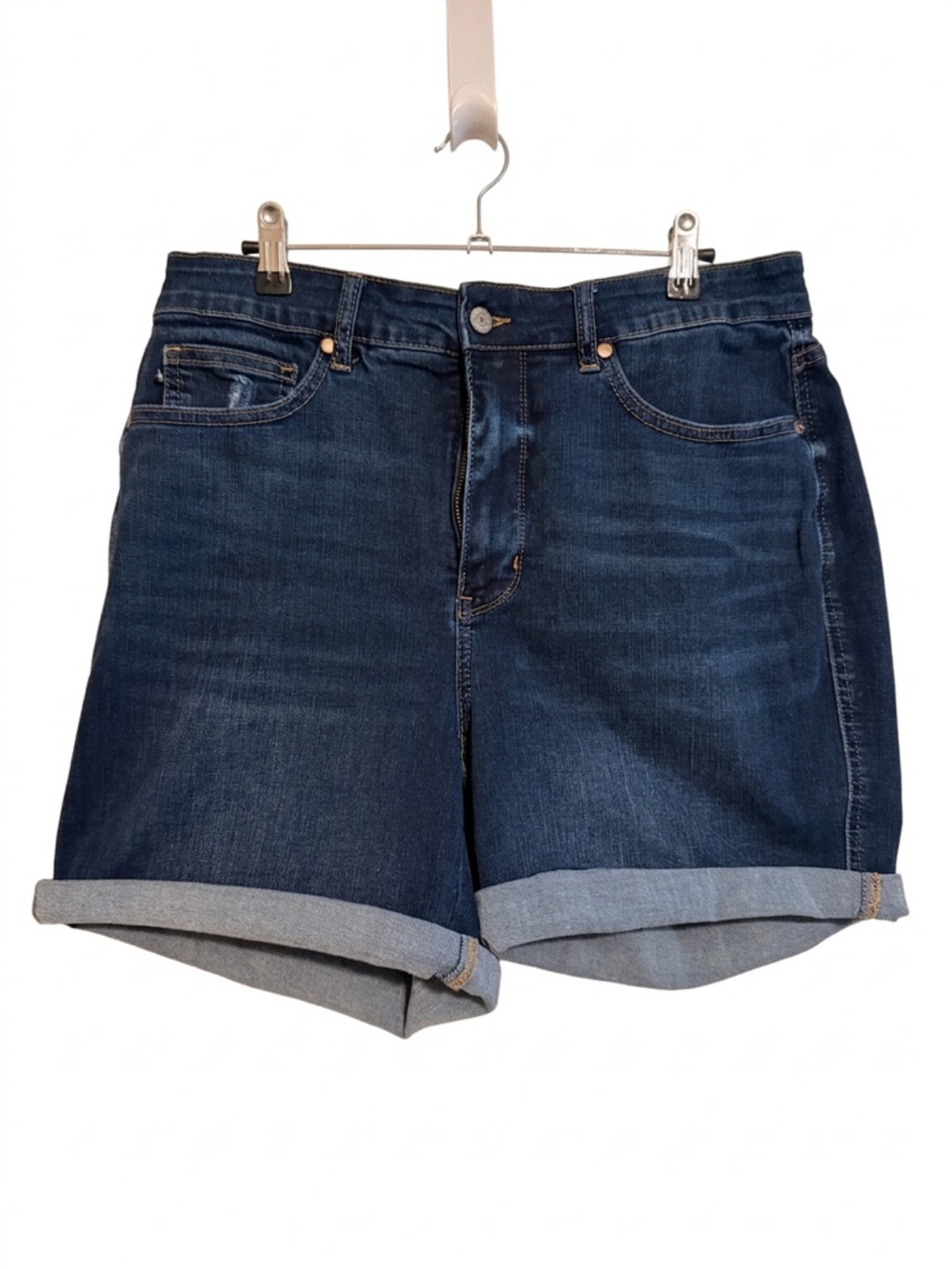 Judy Blue Dark Blue Cuffed Denim Shorts
